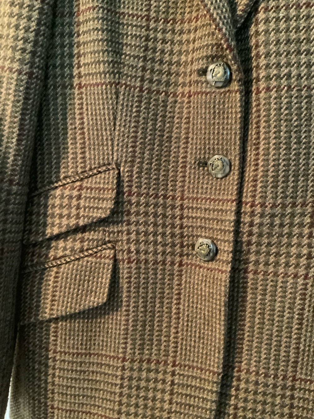 Ralph Lauren Brown Glen Plaid Tailored Blazer - Picture 10 of 13